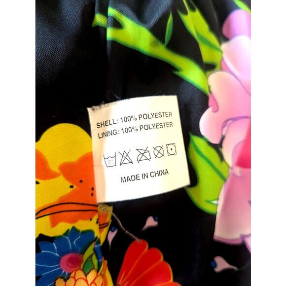 Skea Puffer Ski Jacket Paris Vail Floral Interior, New Silk Snaps, Womens Sz 8 - Picture 10 of 11